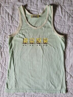 2/$15 🌼 Vintage Y2K Spongebob Squarepants Who's The Sponge? Tank Top